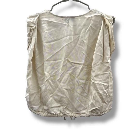 LNA Rayden Tank Women's Medium Bone V Neck Casual Drawstring Top Chic - Picture 4 of 8